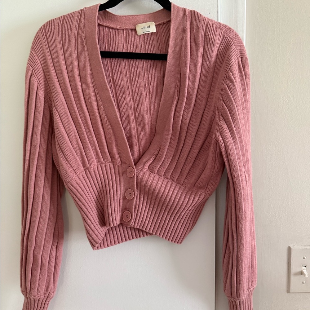 Alfred Pink Ribbed Cardigan